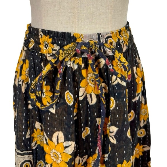 Kantha Maxi Skirt Handmade Boho Patchwork - Picture 3 of 6